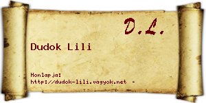 Dudok Lili névjegykártya