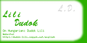 lili dudok business card